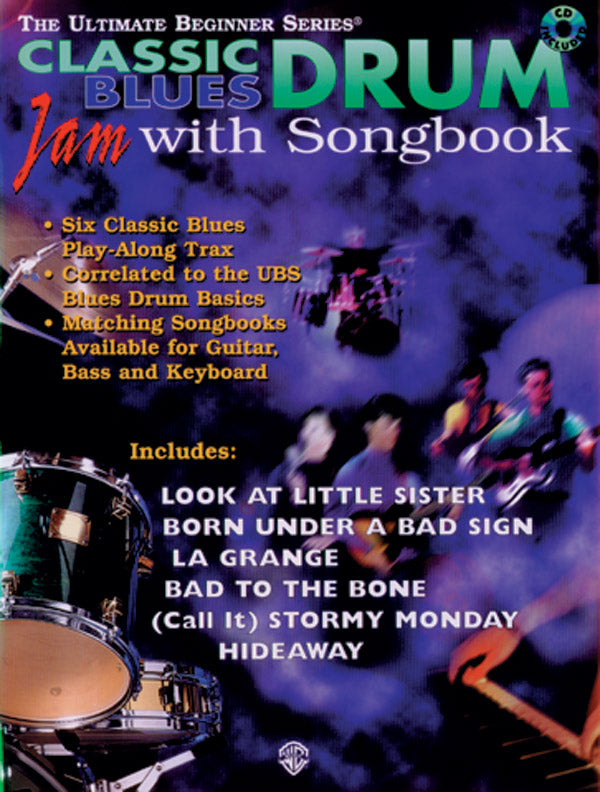 Ultimate Beginner Series Drum Jam with Songbook: Classic Blues Cover Image