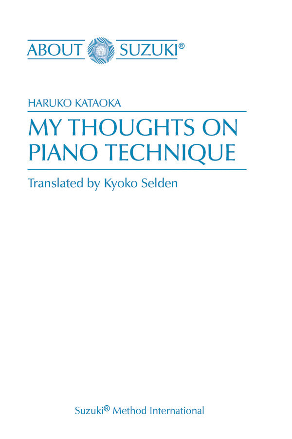 My Thoughts on Piano Technique Cover Image