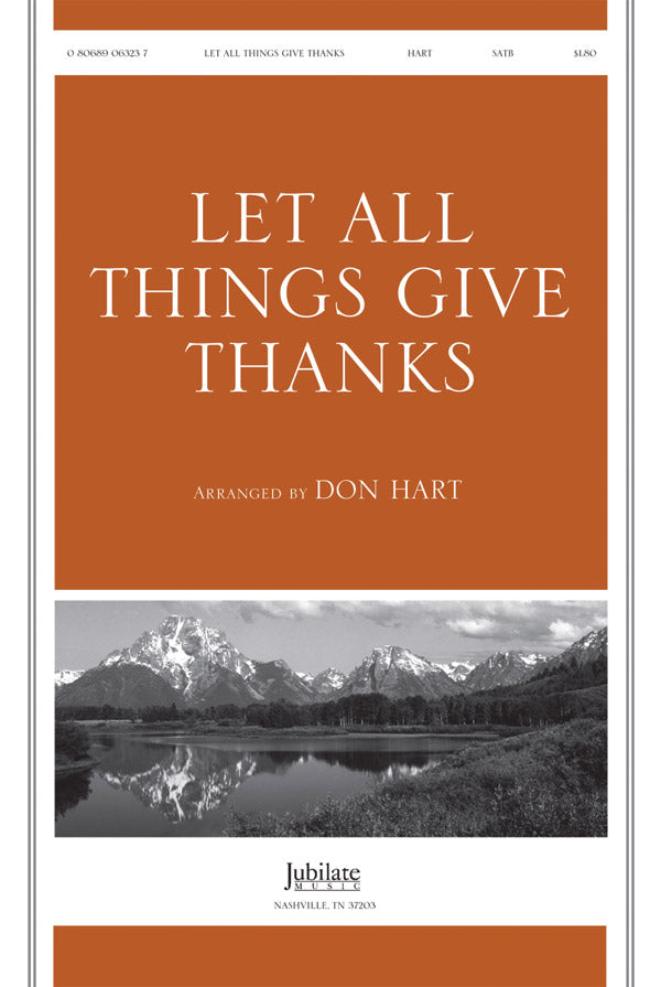 Let All Things Give Thanks Cover Image