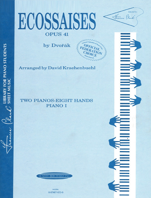 Ecossaises, Opus 41 - Piano Quartet (2 Pianos, 8 Hands) Sheet Music Preview