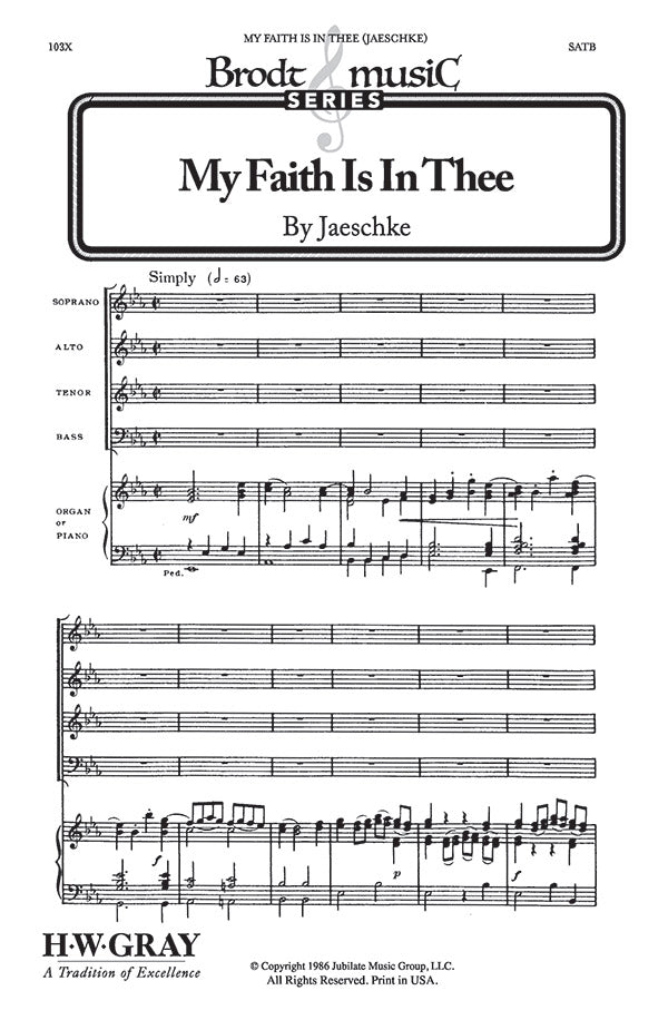 My Faith Is in Thee Cover Image