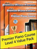 Premier Piano Course, Lesson, Theory & Performance 4 (Value Pack) Cover Image