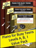 Piano for Busy Teens, A, B & 1 (Value Pack) Cover Image