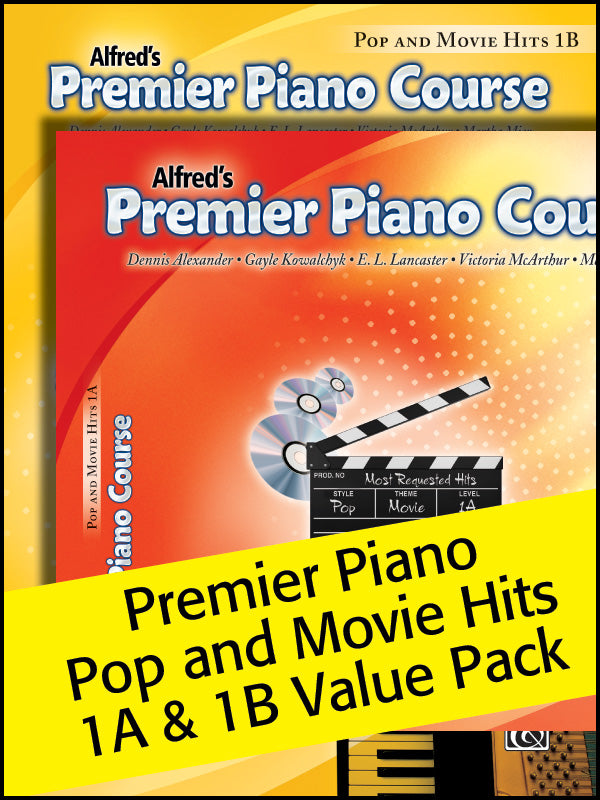 Premier Piano Course, Pop and Movie Hits 1A & 1B (Value Pack) Cover Image