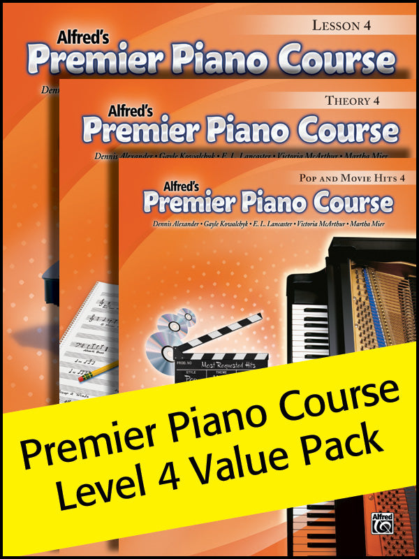 Premier Piano Course, Lesson, Theory & Pop Hits 4 (Value Pack 2012) Cover Image