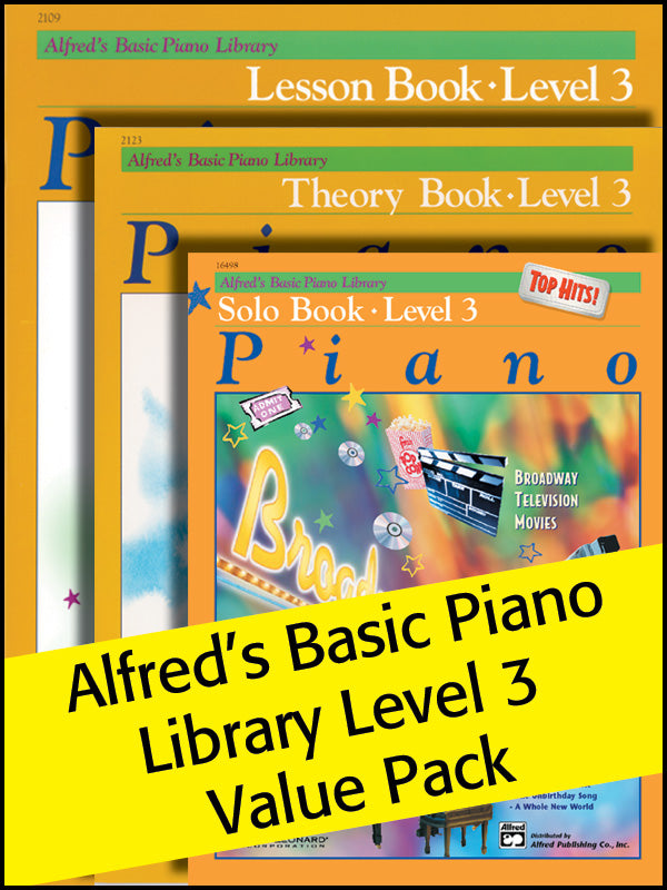 Alfred's Basic Piano Library 3 2012 (Value Pack) Cover Image