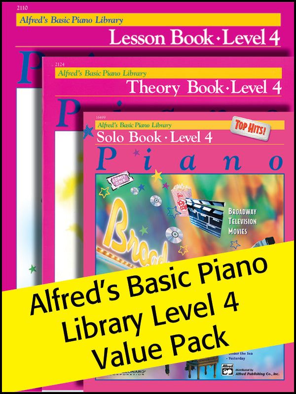 Alfred's Basic Piano Library 4 2012 (Value Pack) Cover Image