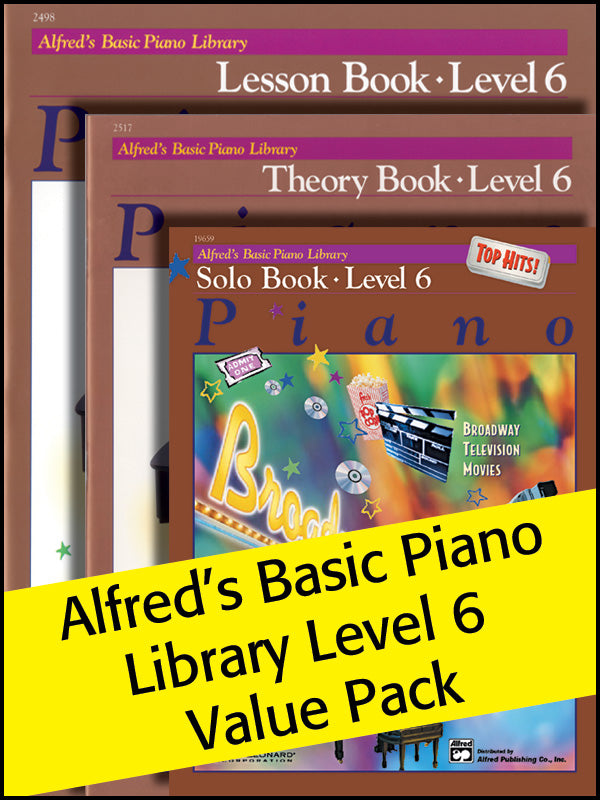 Alfred's Basic Piano Library 6 2012 (Value Pack) Cover Image