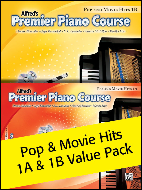 Premier Piano Course, Pop and Movie Hits 1A & 1B 2012 (Value Pack) Cover Image