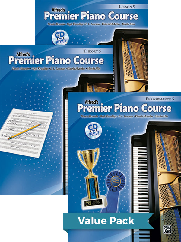 Premier Piano Course, Lesson, Theory & Performance 5 2012 (Value Pack) Cover Image