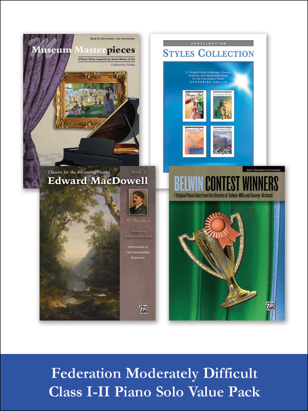 Federation Moderately Difficult Class I-II Piano Solo (Value Pack) Cover Image