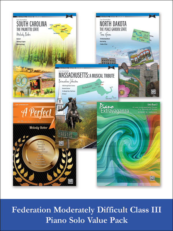 Federation Moderately Difficult Class III Piano Solo (Value Pack) Cover Image