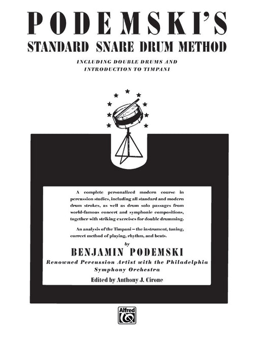 Podemski's Standard Snare Drum Method: Including Double Drums and Introduction to Timpani Sheet Music Preview