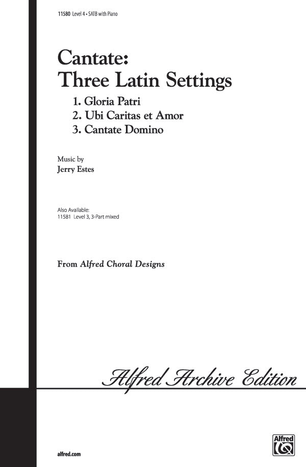 Cantate: Three Latin Settings Sheet Music Preview