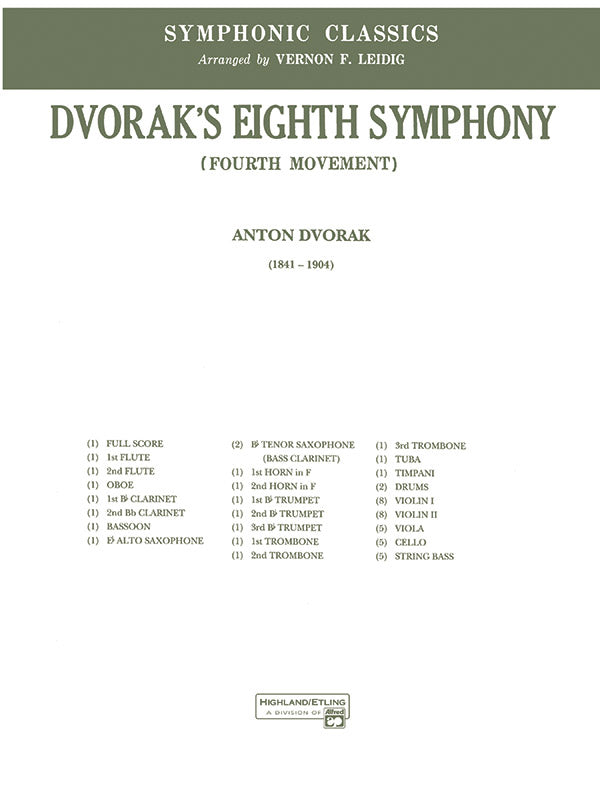 Dvorák's Eighth Symphony, Fourth Movement Cover Image