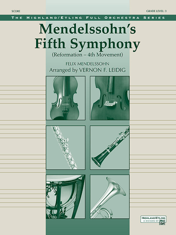 Mendelssohn's 5th Symphony "Reformation," 4th Movement: Cello Sheet Music Preview