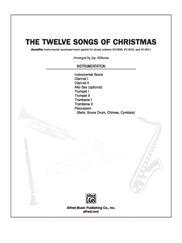 The Twelve Songs of Christmas: 2nd B-flat Trumpet Sheet Music Preview