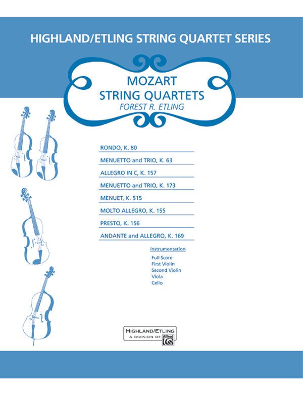 Mozart String Quartets: Cello Sheet Music Preview