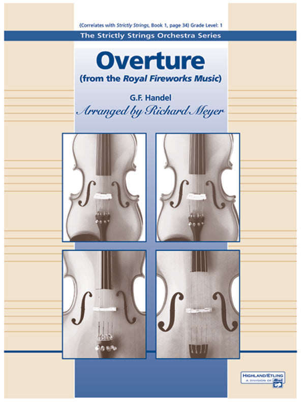 Overture from the "Royal Fireworks Music": String Bass Sheet Music Preview