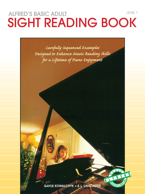 Alfred's Basic Adult Piano Course: Sight Reading Book 1 Cover Image