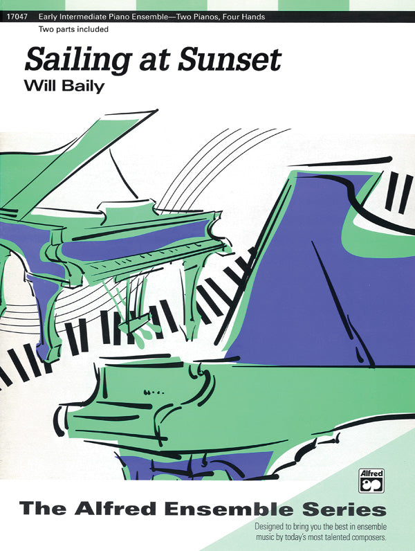 Sailing at Sunset - Piano Duo (2 Pianos, 4 Hands) Sheet Music Preview
