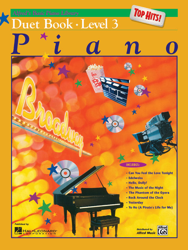 Alfred's Basic Piano Library: Top Hits! Duet Book 3 Cover Image