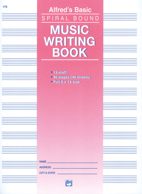 12 Stave Music Writing Book (9" x 12") Cover Image