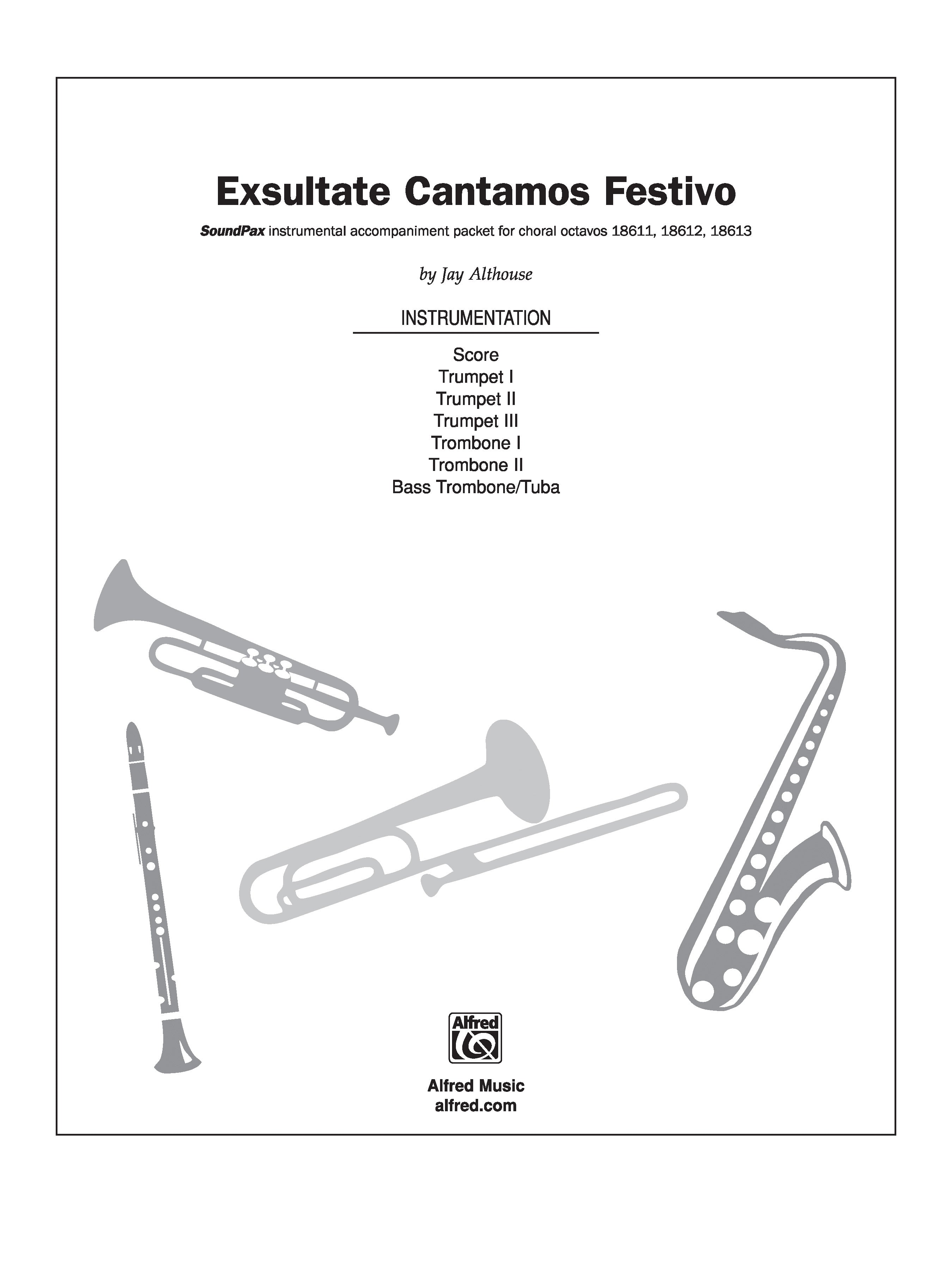 Exsultate Cantamos Festivo: 1st B-flat Trumpet Sheet Music Preview