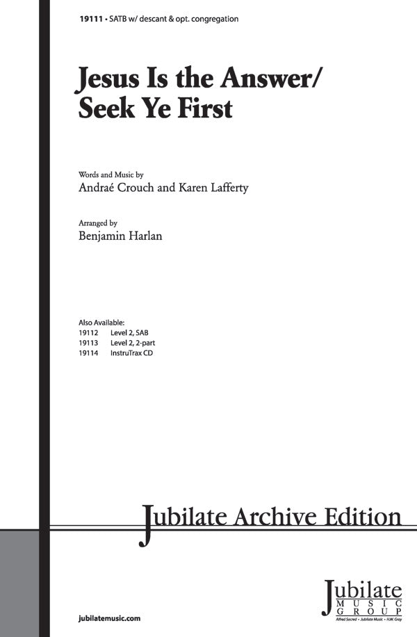 Jesus Is the Answer / Seek Ye First Cover Image