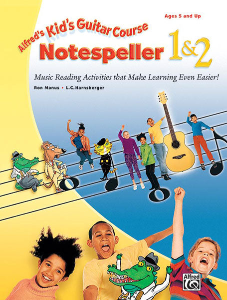 Alfred's Kid's Guitar Course Notespeller 1 & 2: Music Reading Activities That Make Learning Even Easier! Sheet Music Preview
