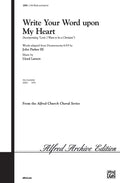 Write Your Word Upon My Heart Cover Image