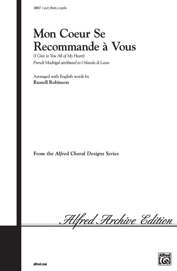 Mon Coeur Se Recommande à Vous (I Give to You All of My Heart) Cover Image