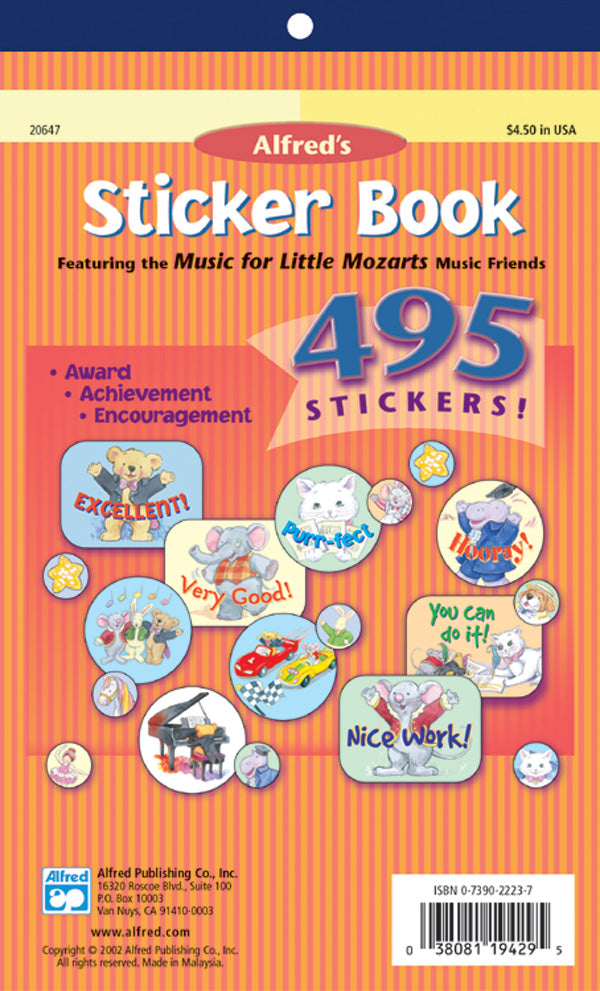Music for Little Mozarts: Sticker Book Cover Image