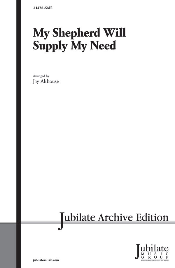My Shepherd Will Supply My Need Cover Image