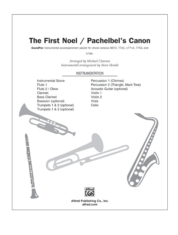 The First Noel / Pachelbel's Canon: Cello Sheet Music Preview