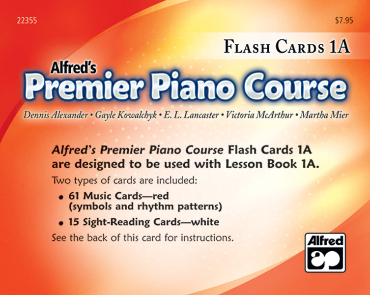 Premier Piano Course, Flash Cards 1A Cover Image