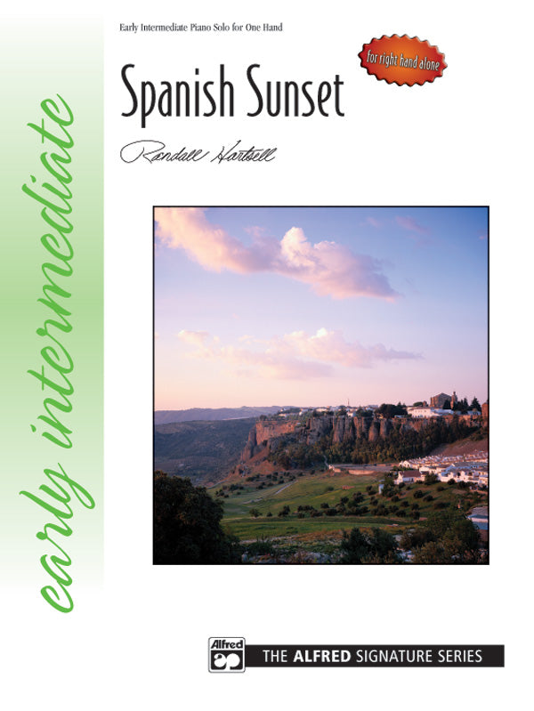 Spanish Sunset (for right hand alone) - Piano Solo Sheet Music Preview