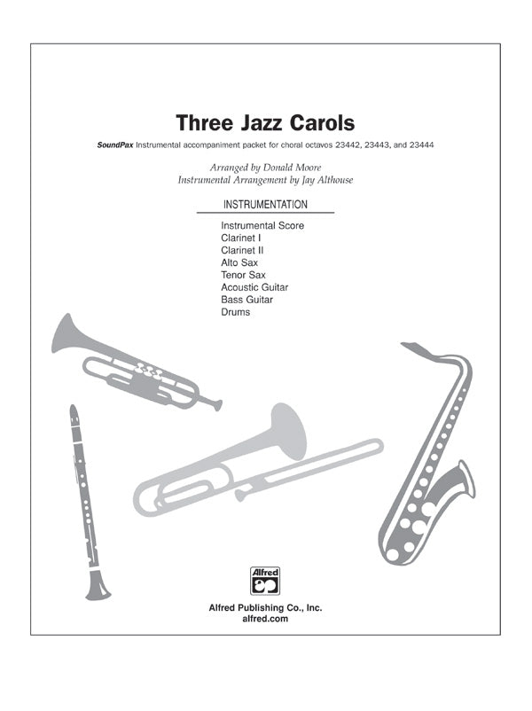 Three Jazz Carols: 2nd B-flat Clarinet Sheet Music Preview