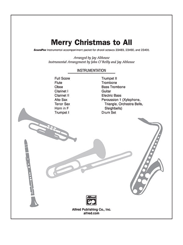 Merry Christmas to All (A Medley of Carols): Oboe Sheet Music Preview