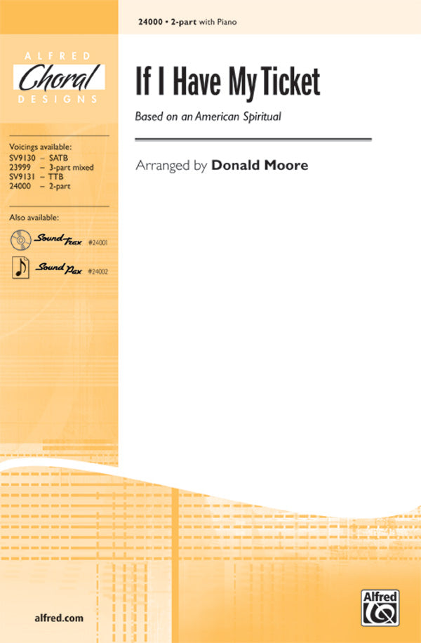 If I Have My Ticket Sheet Music Preview