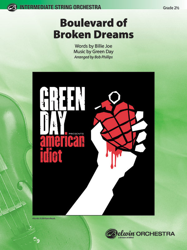 Boulevard of Broken Dreams: String Bass Sheet Music Preview