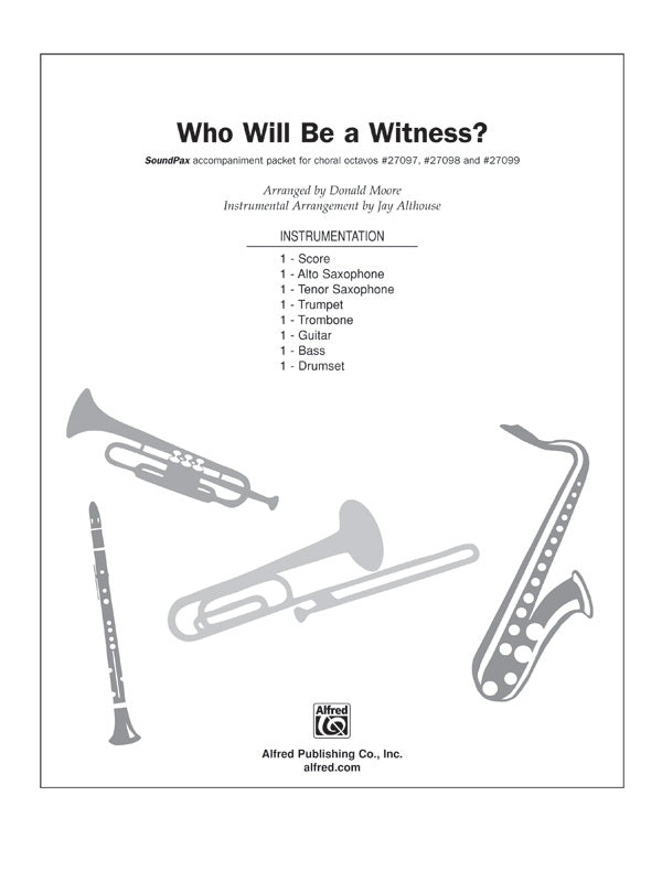 Who Will Be a Witness?: Score Sheet Music Preview