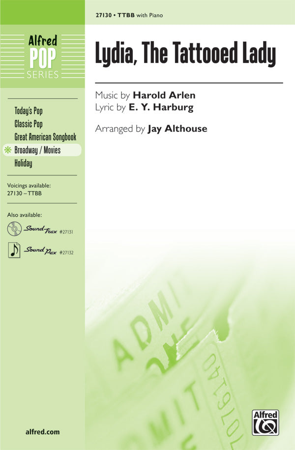 Lydia, the Tattooed Lady Sheet Music Preview