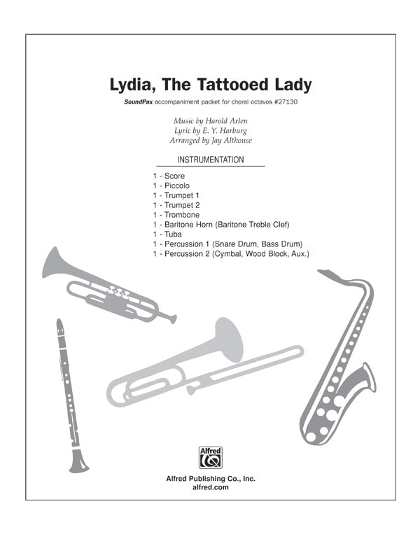 Lydia, the Tattooed Lady: 2nd Percussion Sheet Music Preview
