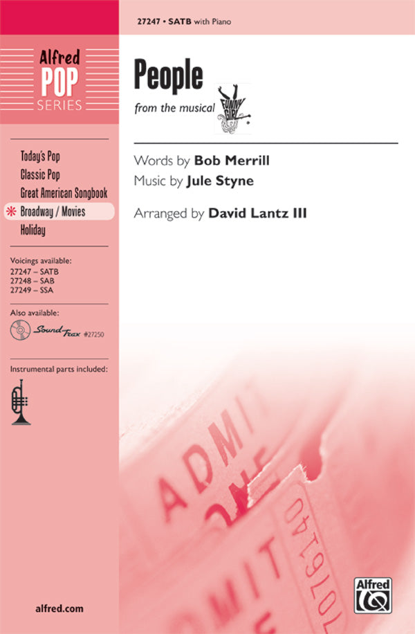People Sheet Music Preview