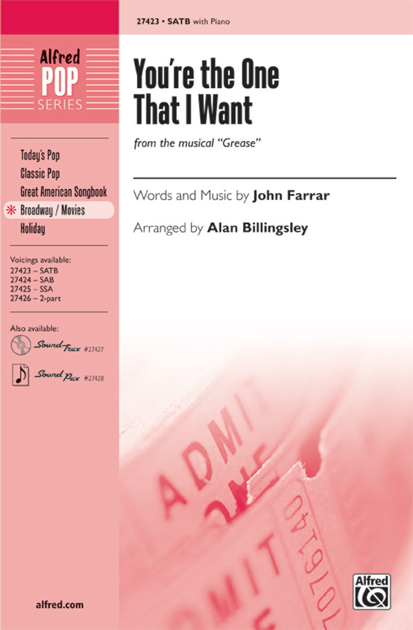 You're the One That I Want (from <I>Grease</I>) Sheet Music Preview