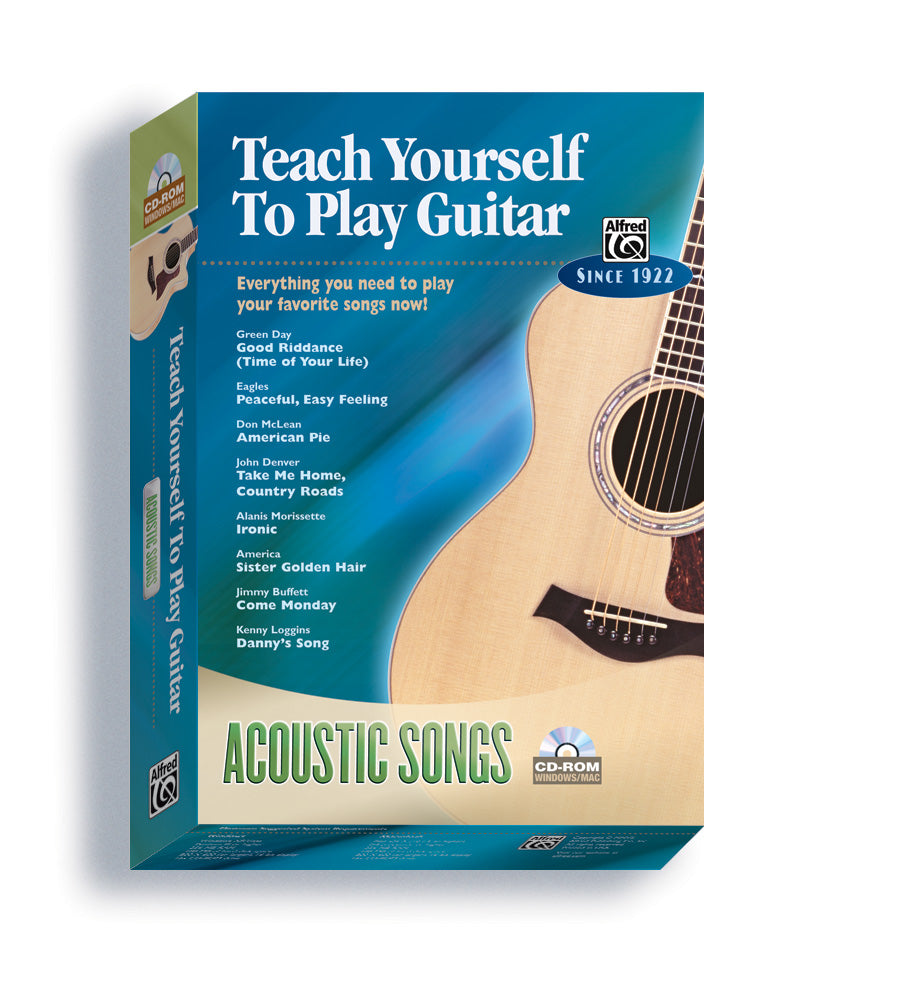 Alfred's Teach Yourself to Play Guitar: Acoustic Songs Cover Image