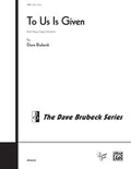 To Us Is Given Cover Image