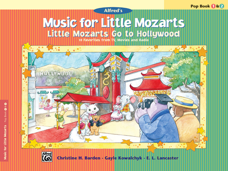 Music for Little Mozarts: Little Mozarts Go to Hollywood, Pop Book 1 & 2: 10 Favorites from TV, Movies, and Radio Sheet Music Preview