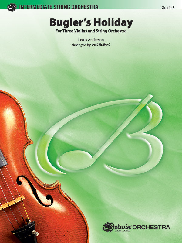 Bugler's Holiday for Three Violins and String Orchestra: Solo 3rd Violin Sheet Music Preview